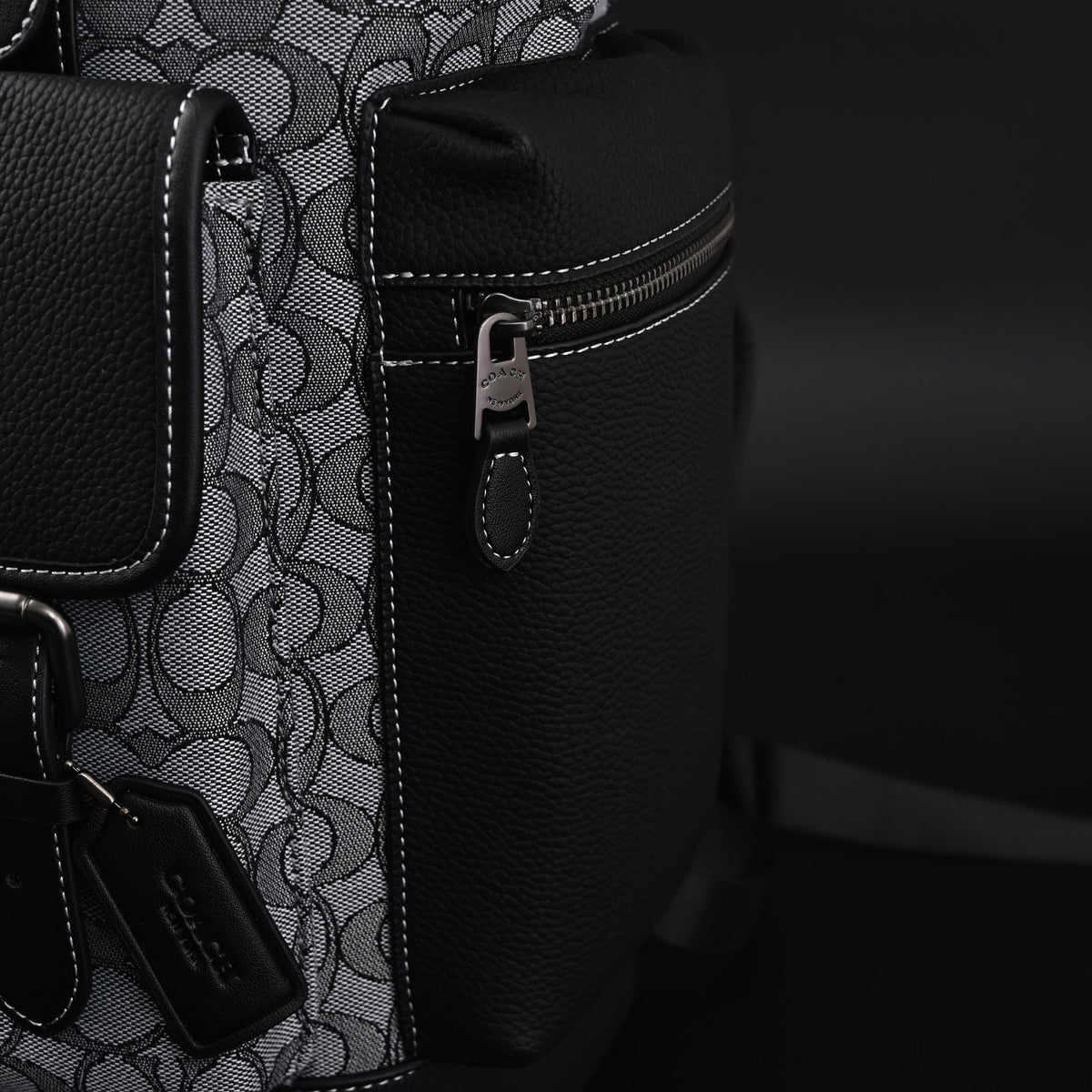 Coach Ch Sprint Backpack – Signature Canvas & Leather - Black / Grey Monogram product image 15, provided for visual