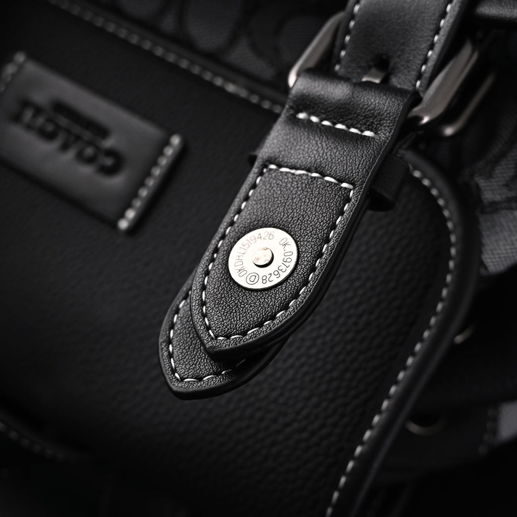 Coach Ch Sprint Backpack – Signature Canvas & Leather - Black / Grey Monogram product image 3, provided for visual reference