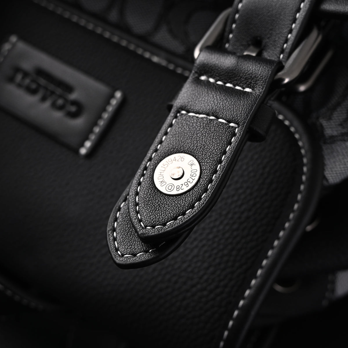 Coach Ch Sprint Backpack – Signature Canvas & Leather - Black / Grey Monogram product image 3, provided for visual reference