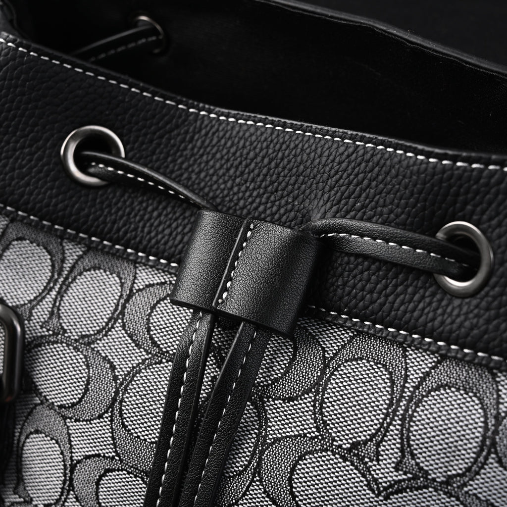 Coach Ch Sprint Backpack – Signature Canvas & Leather - Black / Grey Monogram product image 5, provided for visual reference