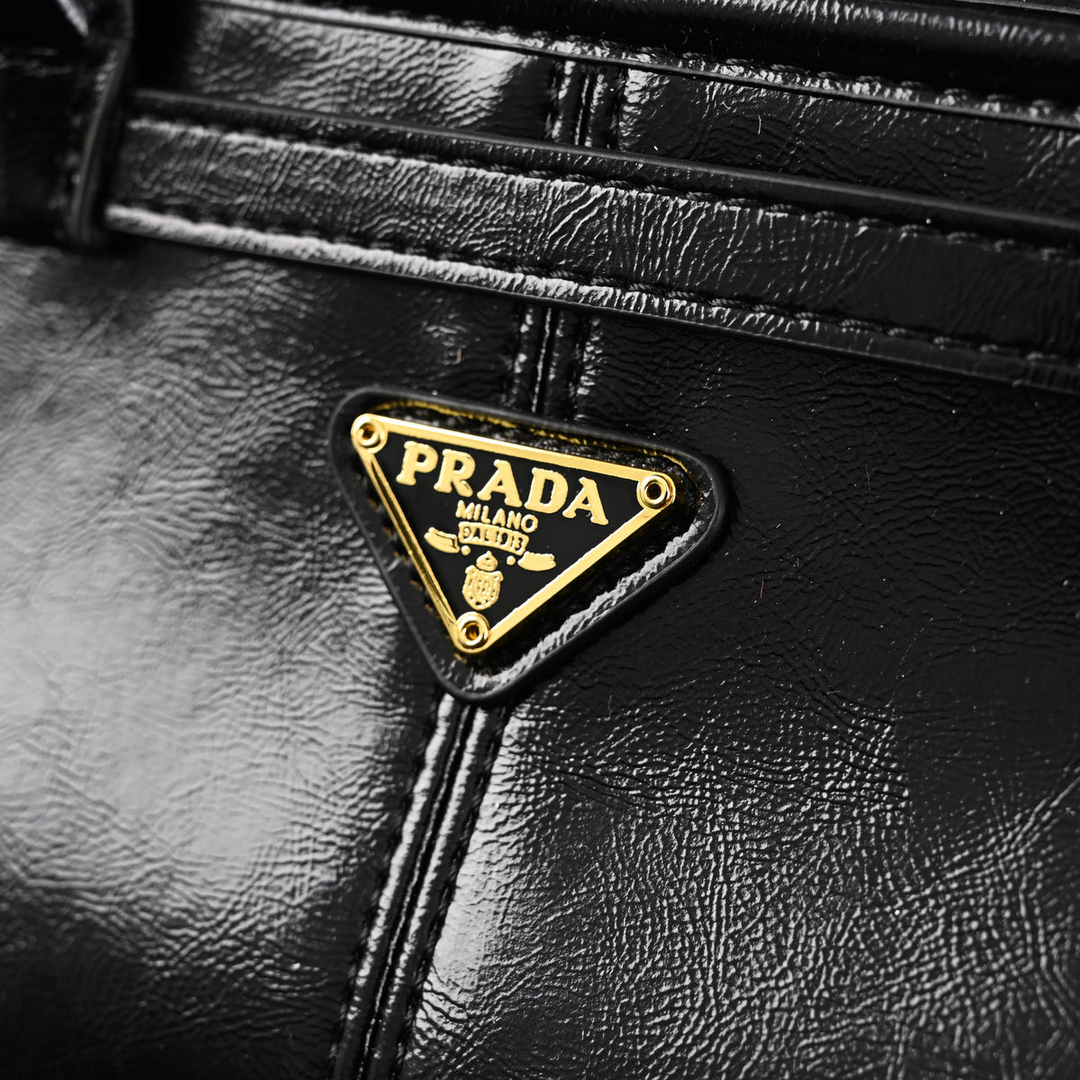 Prada Cleo Black Patent Leather Shoulder Bag with Gold Hardware product image 11, provided for visual reference and product