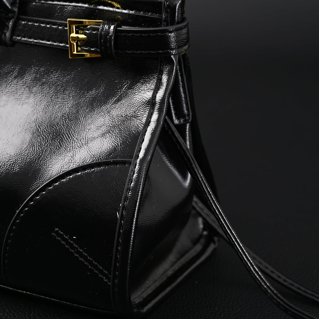 Prada Cleo Black Patent Leather Shoulder Bag with Gold Hardware product image 13, provided for visual reference and product