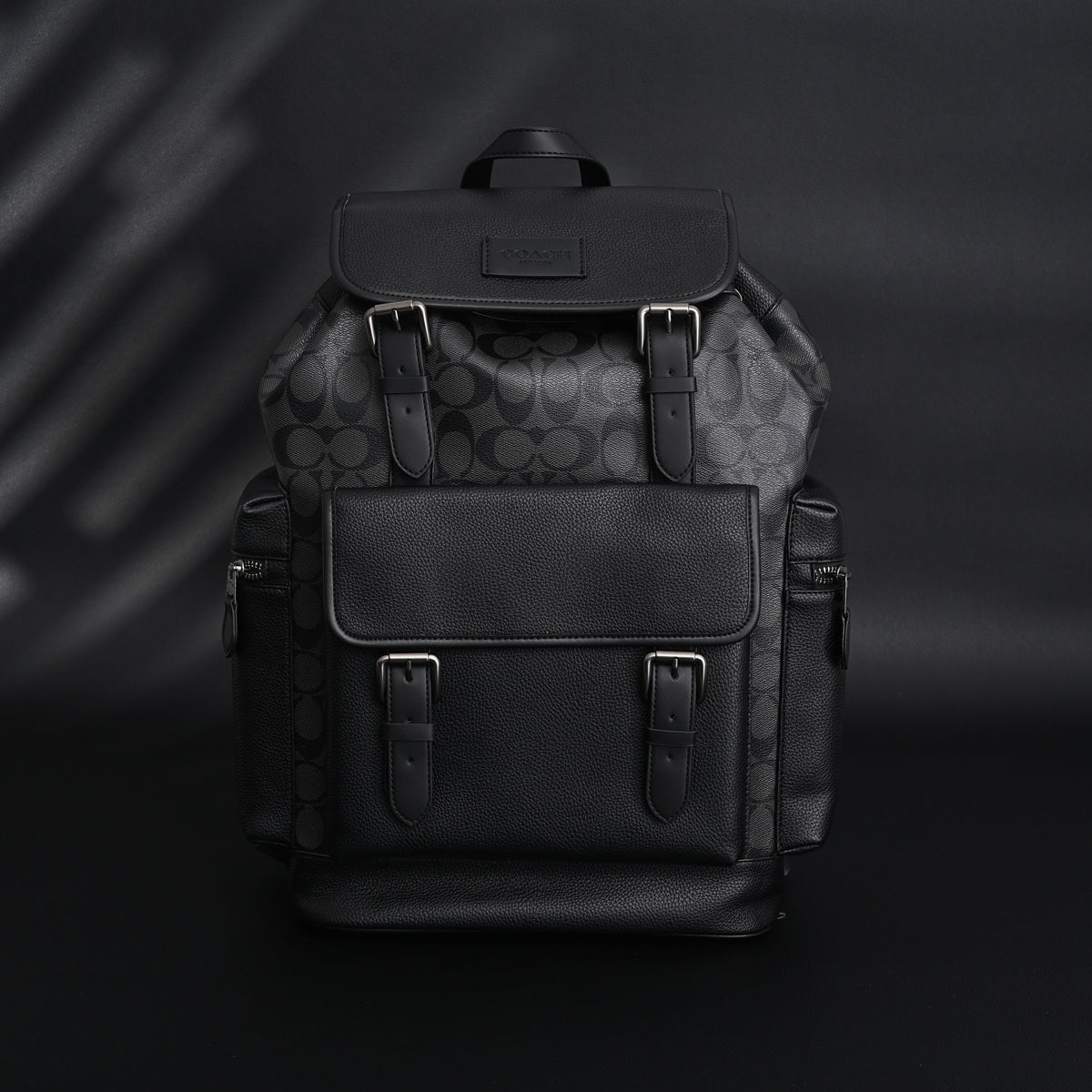 Coach Men Leather Backpack – Black Signature Canvas product image 17, provided for visual reference and product detail review