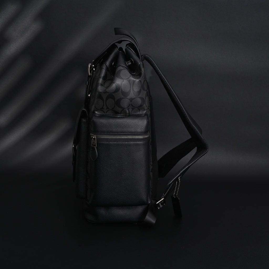 Coach Men Leather Backpack – Black Signature Canvas product image 10, provided for visual reference and product detail review