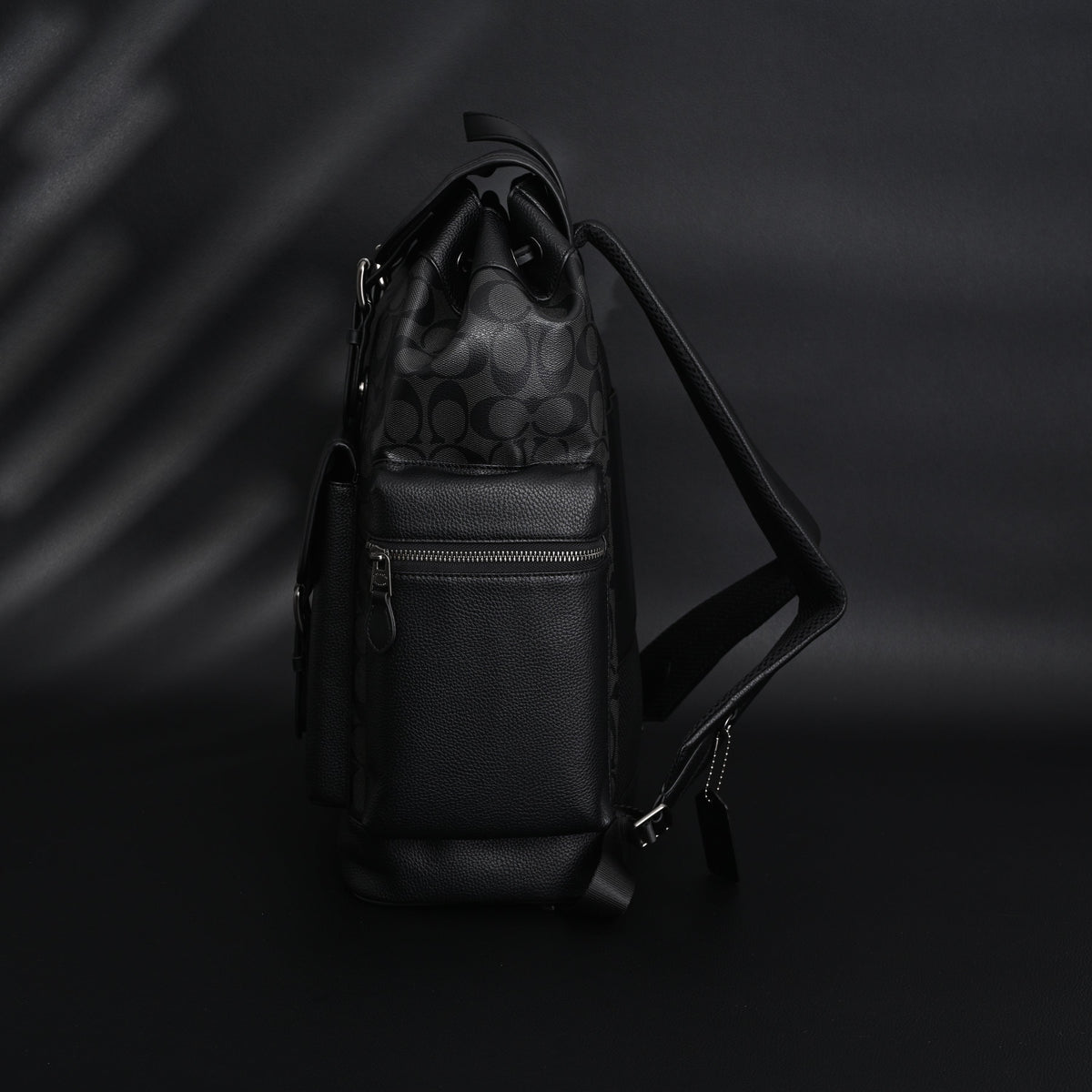 Coach Men Leather Backpack – Black Signature Canvas product image 10, provided for visual reference and product detail review