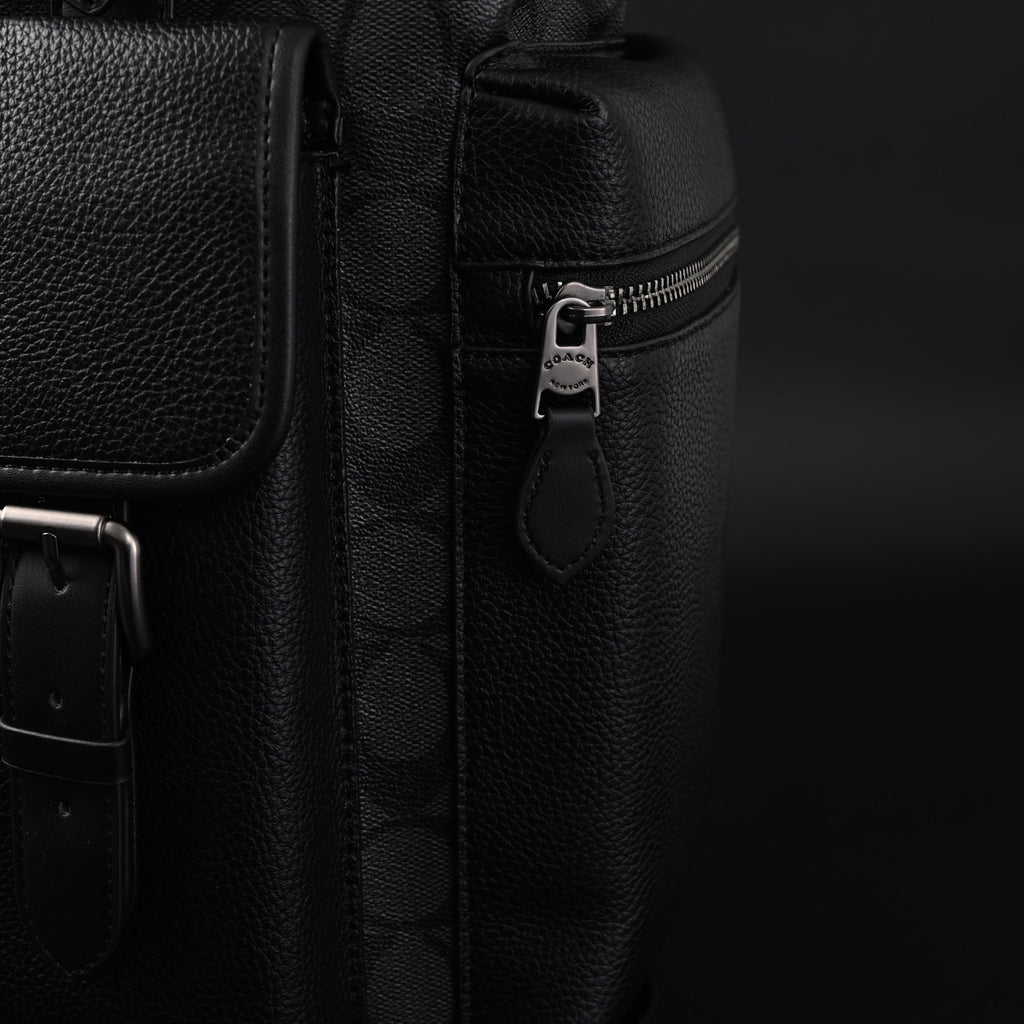 Coach Men Leather Backpack – Black Signature Canvas product image 23, provided for visual reference and product detail review