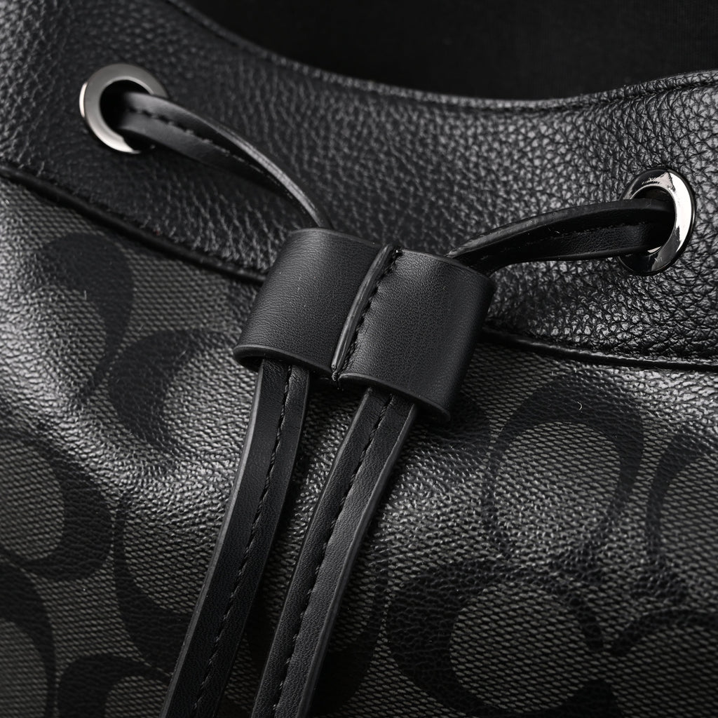 Coach Men Leather Backpack – Black Signature Canvas product image 12, provided for visual reference and product detail review