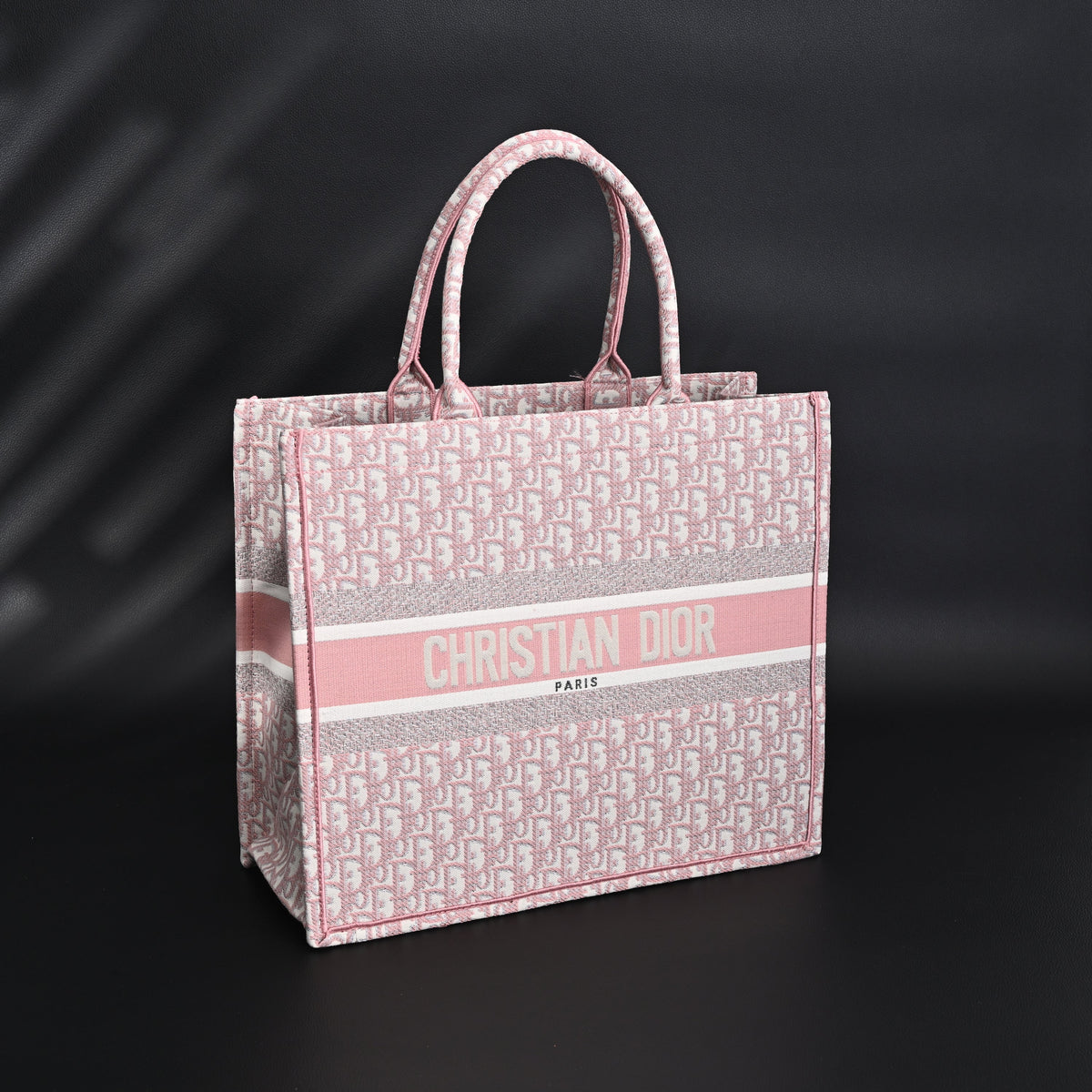 Christian Dior Large Book Tote – Pink Oblique Embroidery product image 15, provided for visual reference and product detail