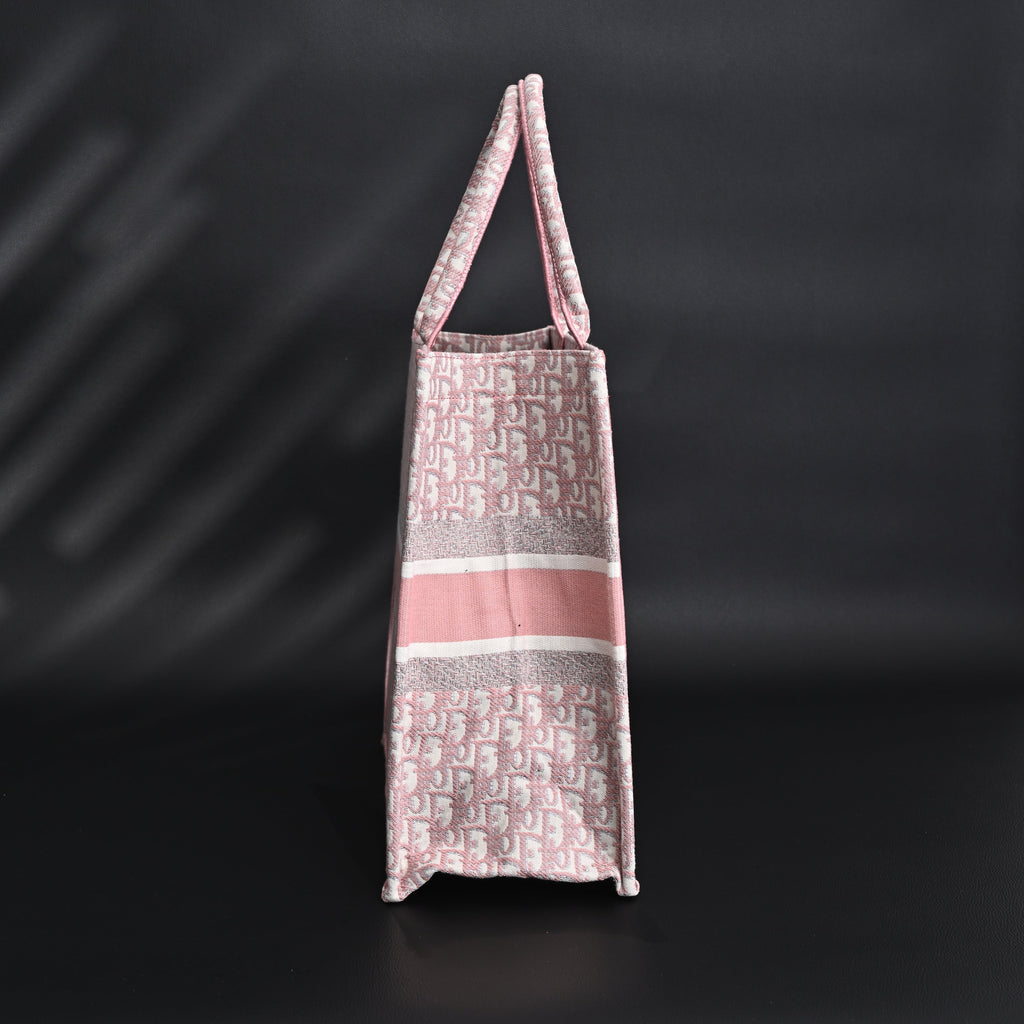 Christian Dior Large Book Tote – Pink Oblique Embroidery product image 16, provided for visual reference and product detail