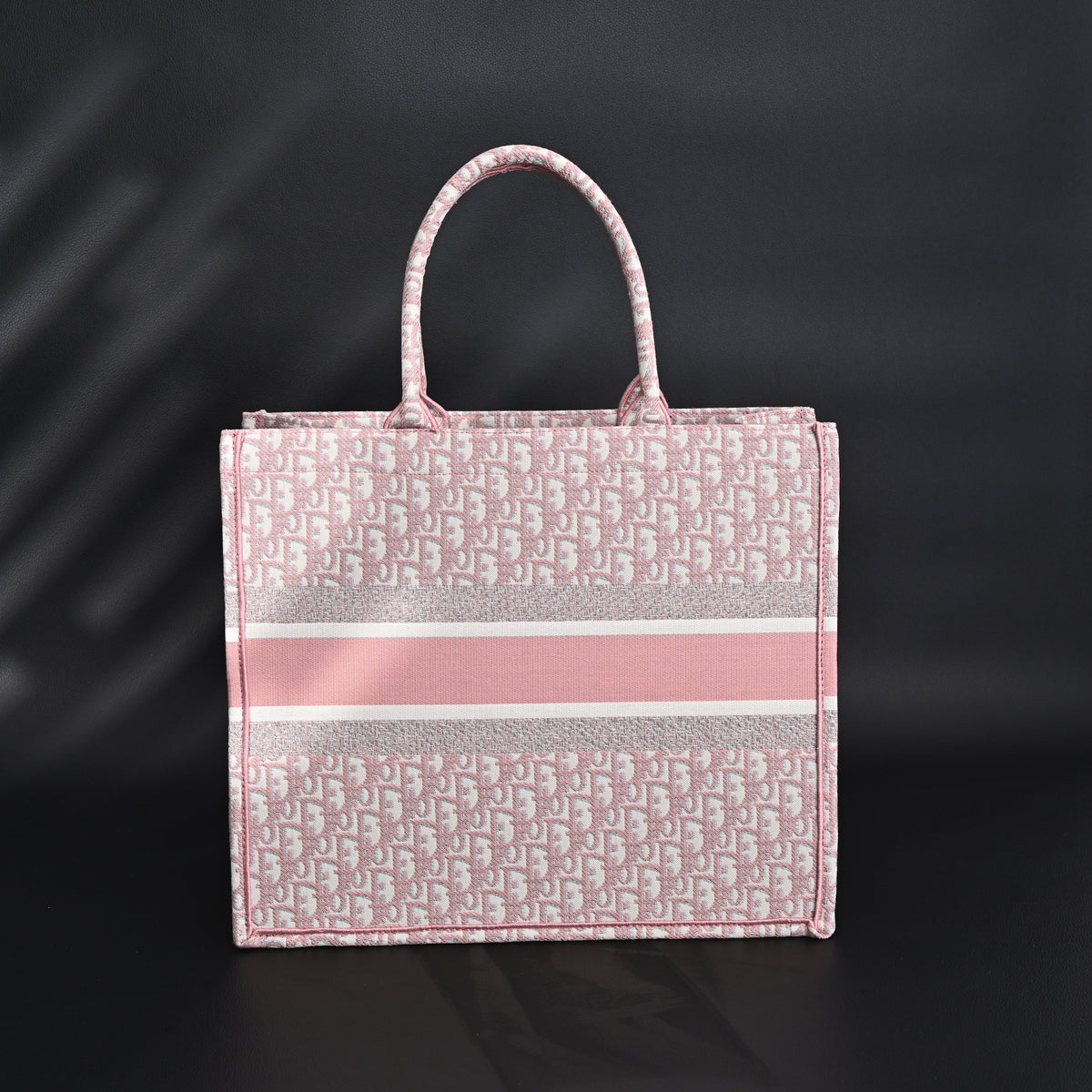 Christian Dior Large Book Tote – Pink Oblique Embroidery product image 2, provided for visual reference and product detail
