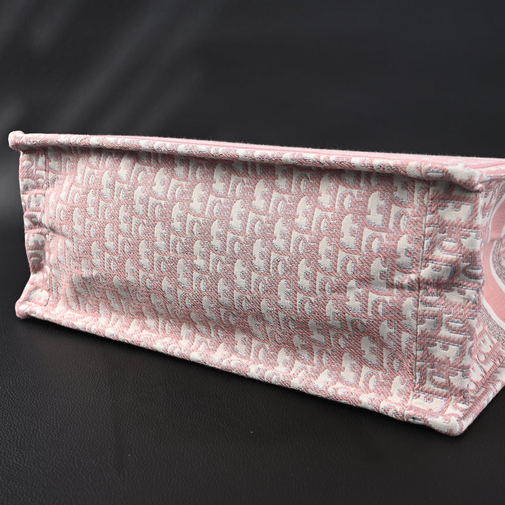 Christian Dior Large Book Tote – Pink Oblique Embroidery product image 5, provided for visual reference and product detail