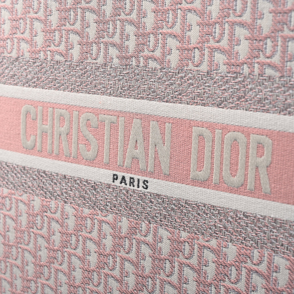 Christian Dior Large Book Tote – Pink Oblique Embroidery product image 7, provided for visual reference and product detail