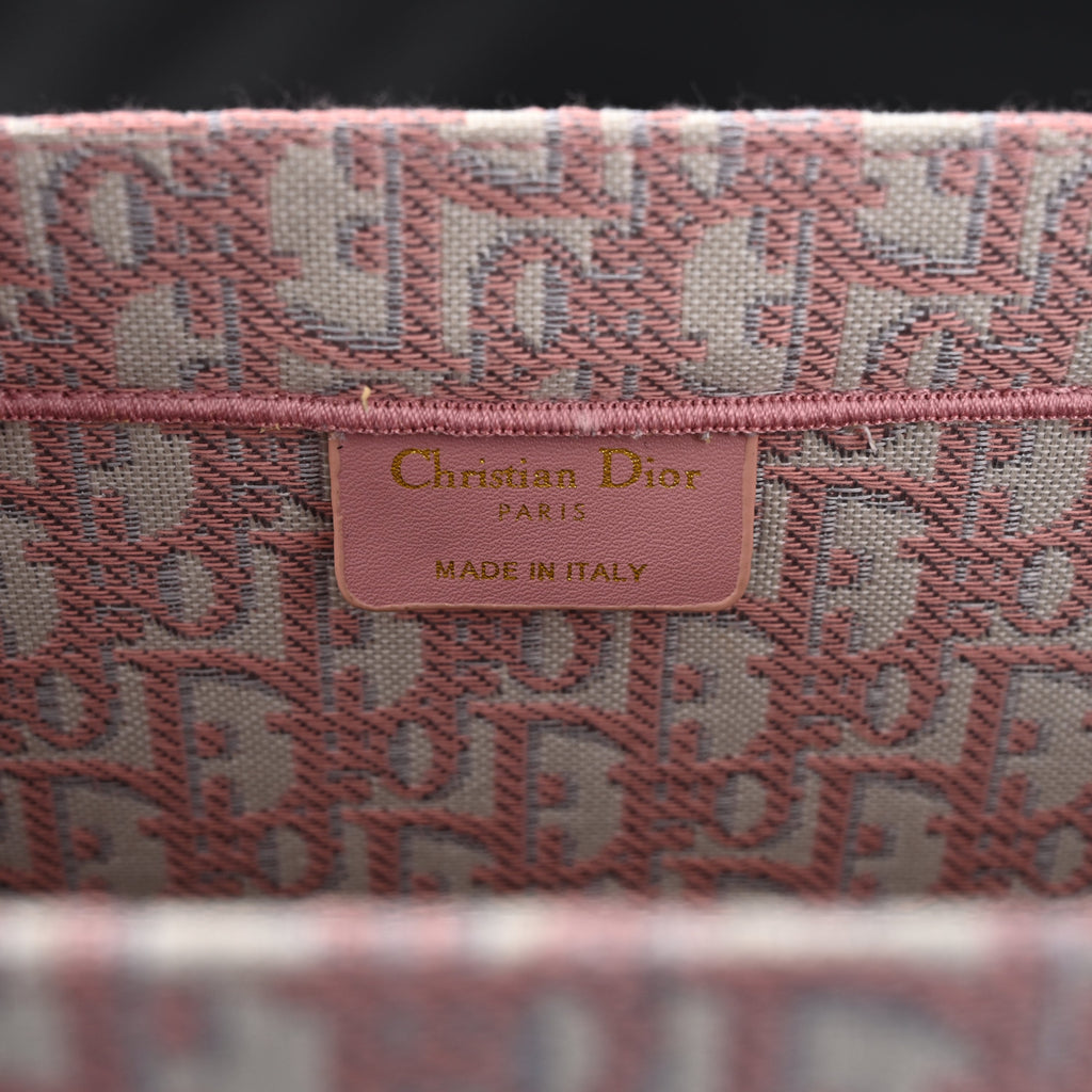 Christian Dior Large Book Tote – Pink Oblique Embroidery product image 12, provided for visual reference and product detail