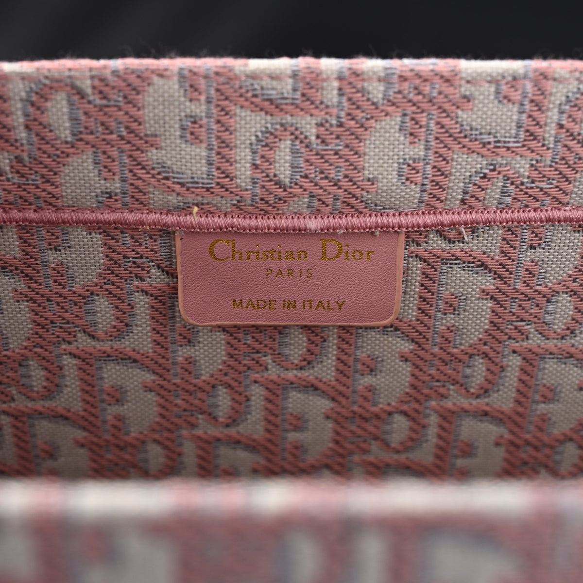 Christian Dior Large Book Tote – Pink Oblique Embroidery product image 12, provided for visual reference and product detail