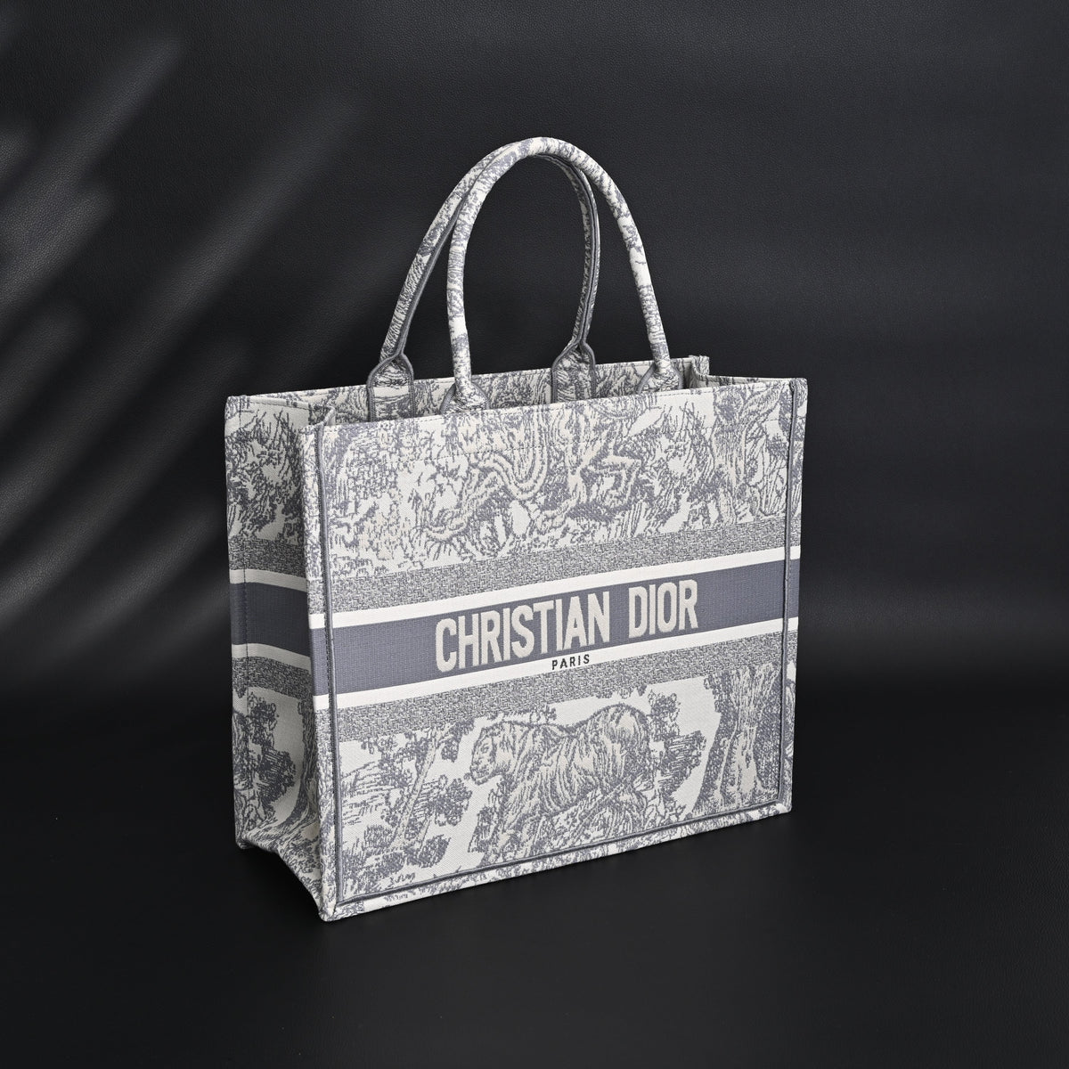 Christian Dior Large Book Tote – Toile De Jouy Embroidery - Classic Grey product image 15, provided for visual reference and