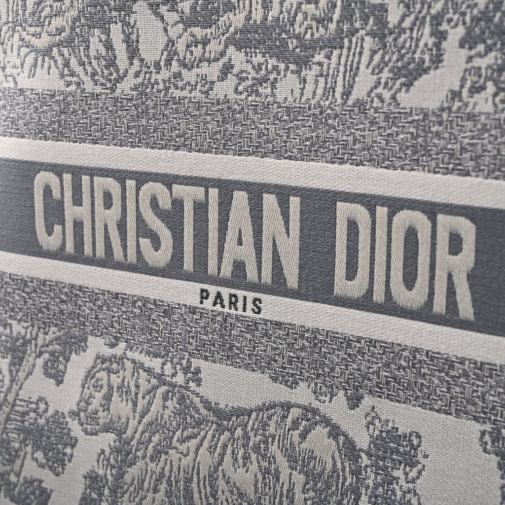 Christian Dior Large Book Tote – Toile De Jouy Embroidery - Classic Grey product image 7, provided for visual reference and