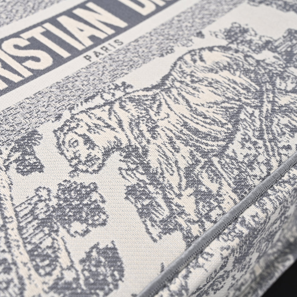 Christian Dior Large Book Tote – Toile De Jouy Embroidery - Classic Grey product image 8, provided for visual reference and