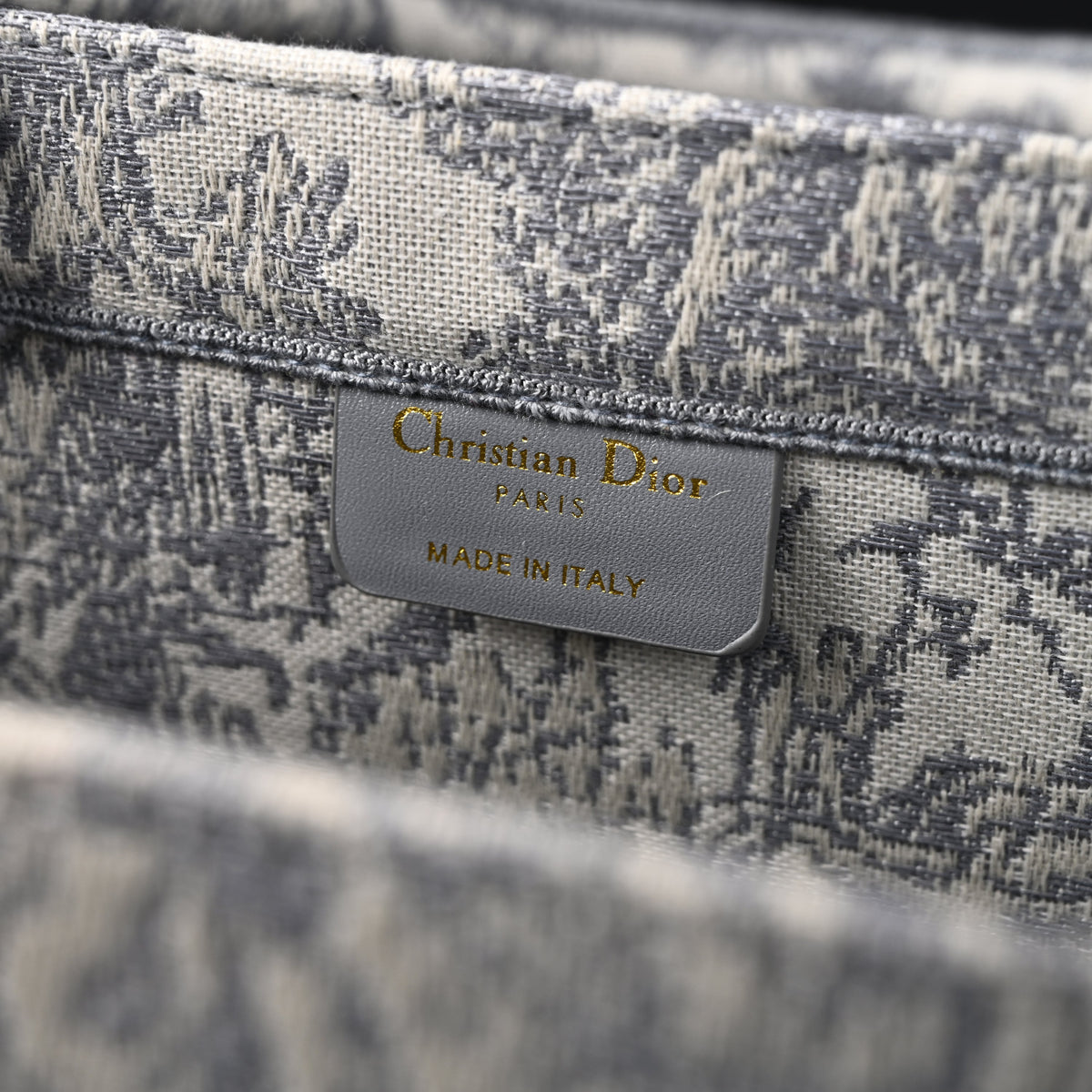 Christian Dior Large Book Tote – Toile De Jouy Embroidery - Classic Grey product image 12, provided for visual reference and