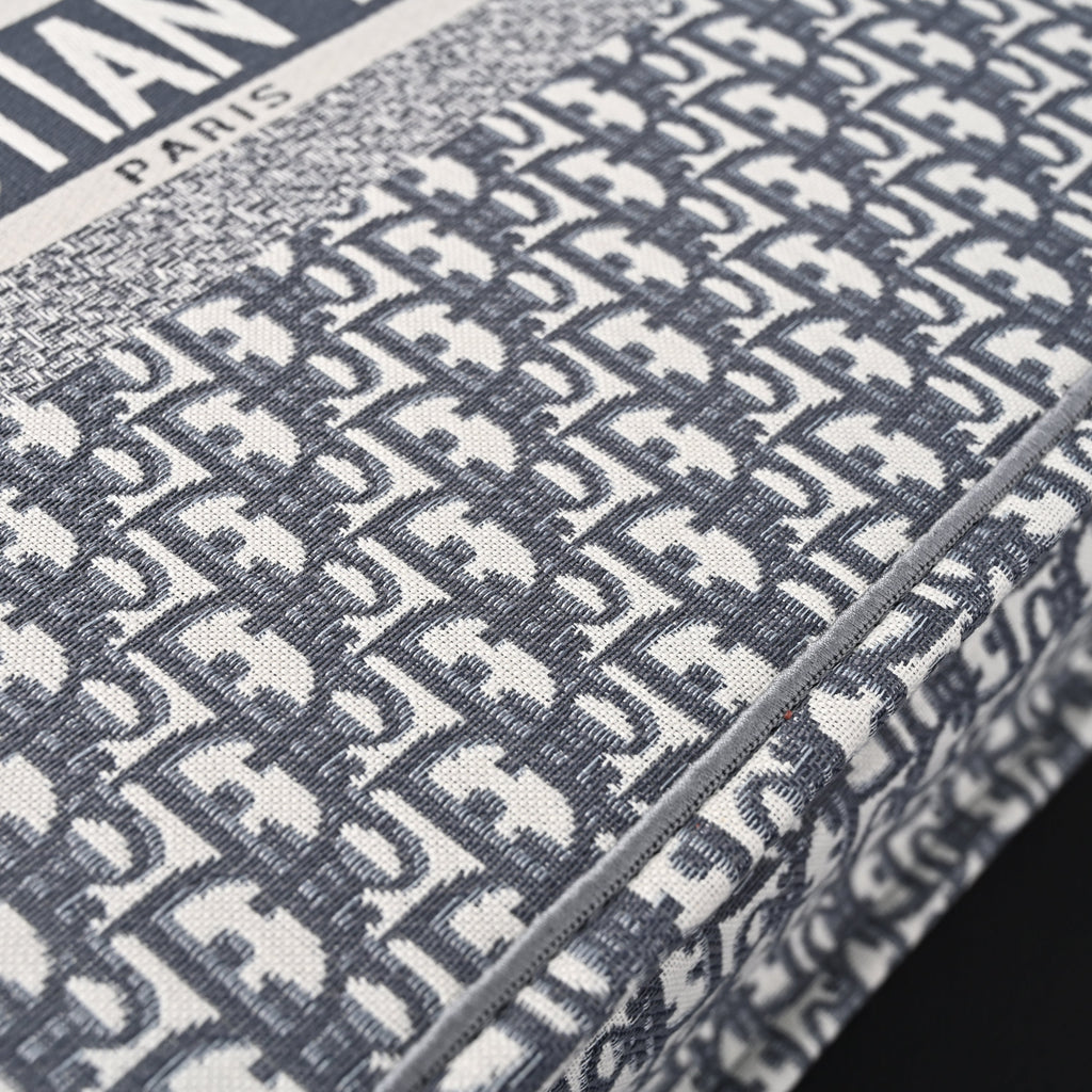 Christian Dior Large Book Tote – Grey Oblique Embroidery product image 8, provided for visual reference and product detail