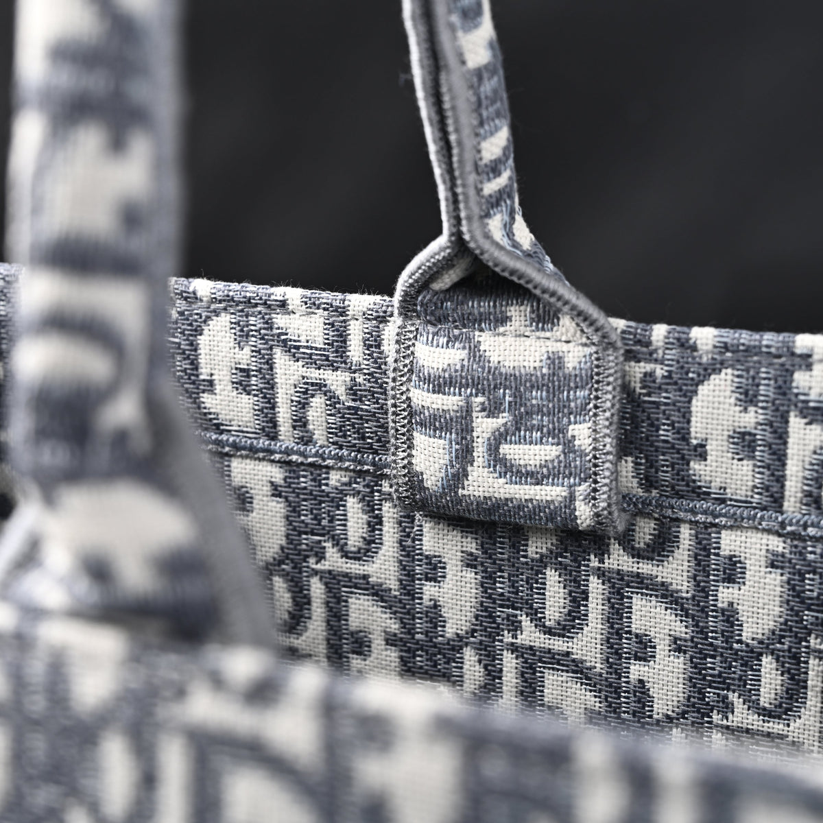 Christian Dior Large Book Tote – Grey Oblique Embroidery product image 12, provided for visual reference and product detail