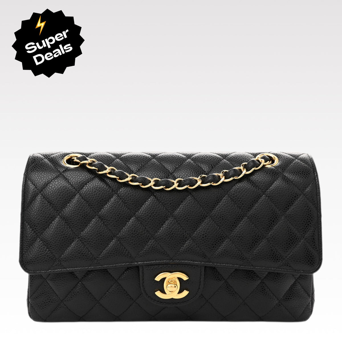 Chanel Classic Flap Bag Medium Gold Hardware product image 6, provided for visual reference and product detail review