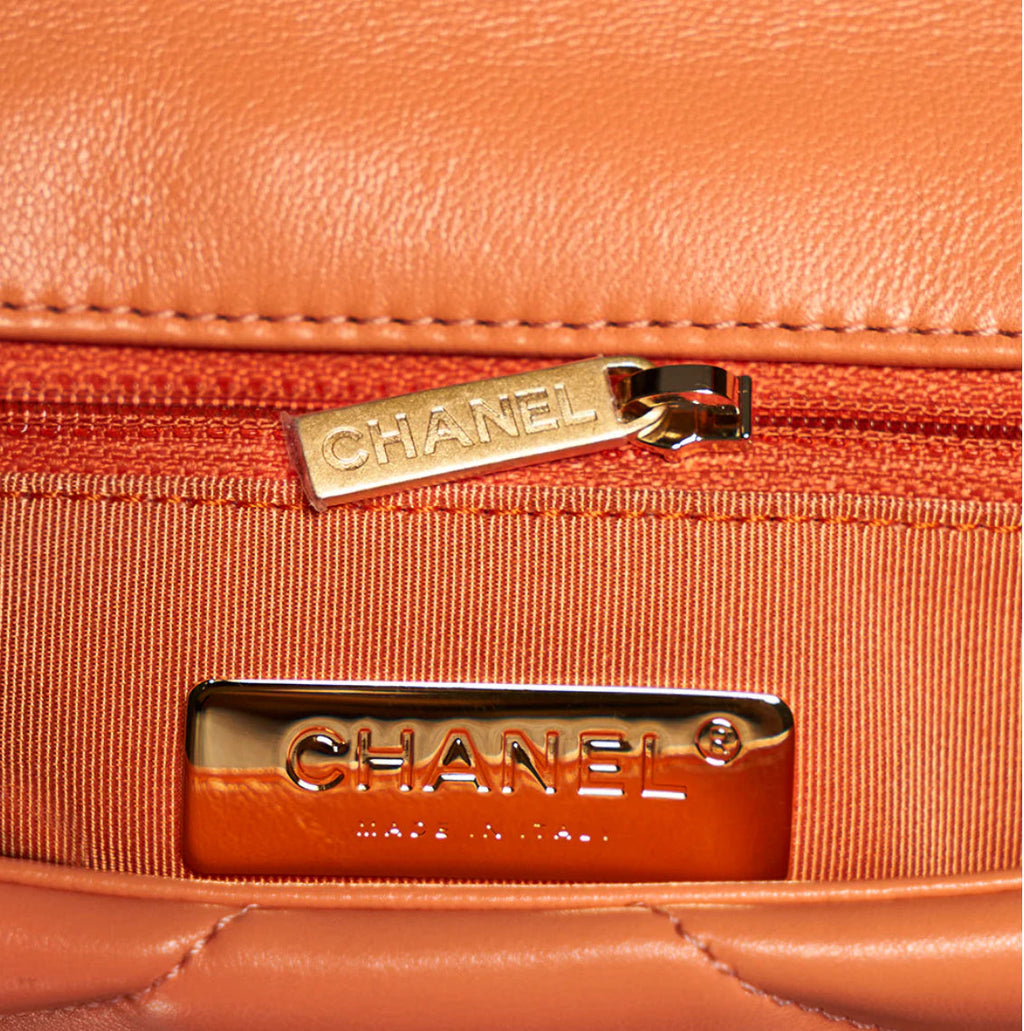 Chanel 19 Flap Bag Orange product image 4, provided for visual reference and product detail review