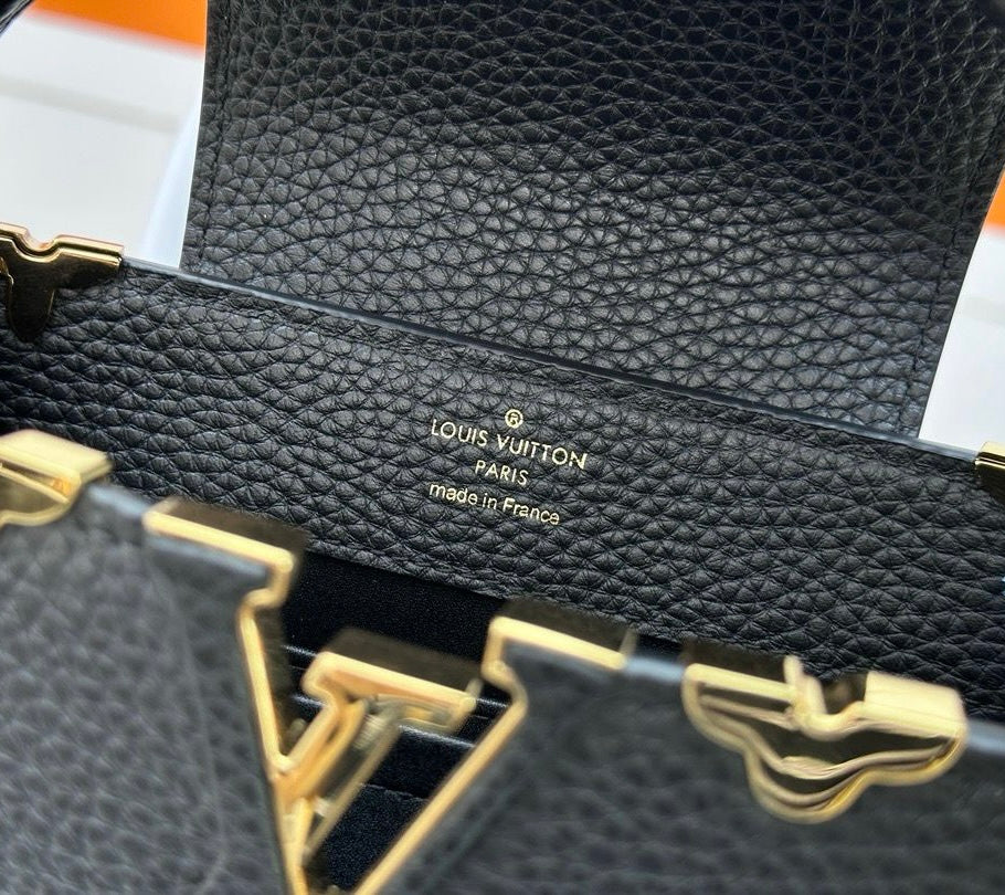 LV Capucines Mini Black Handbag product image 4, provided for visual reference and product detail review