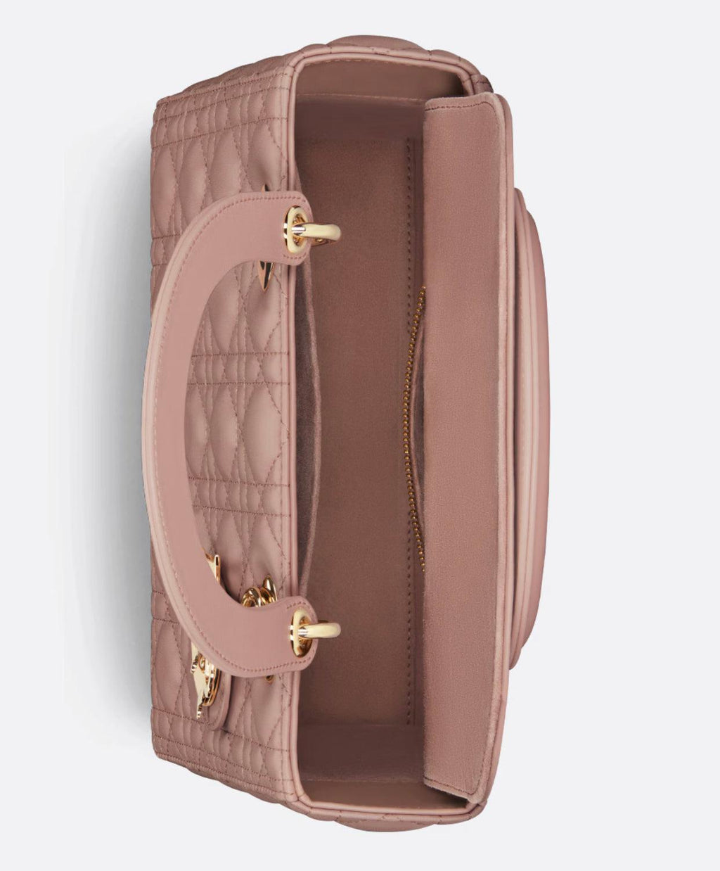 Medium Lady Dior Bag Blush Cannage Lambskin product image 3, provided for visual reference and product detail review