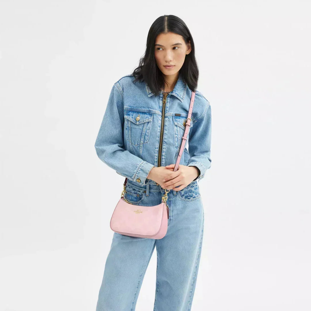 Coach Teri Shoulder Bag - White & Pink product image 8, provided for visual reference and product detail review