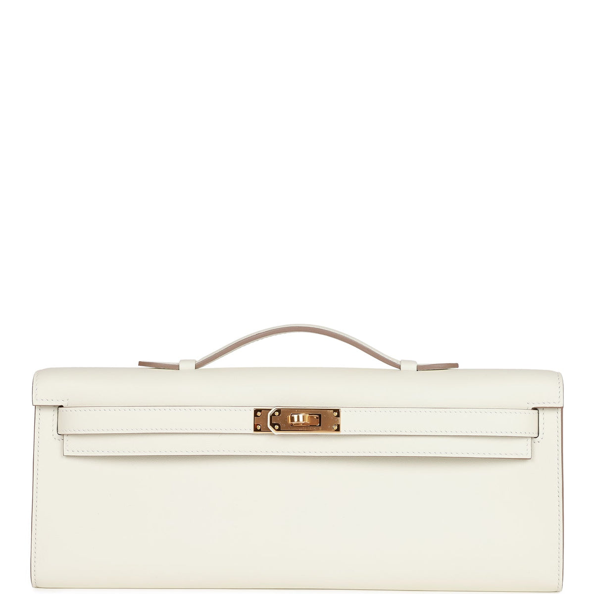 Hermès Kelly Cut Mushroom Swift Gold Hardware Clutch product image 1, provided for visual reference and product detail review