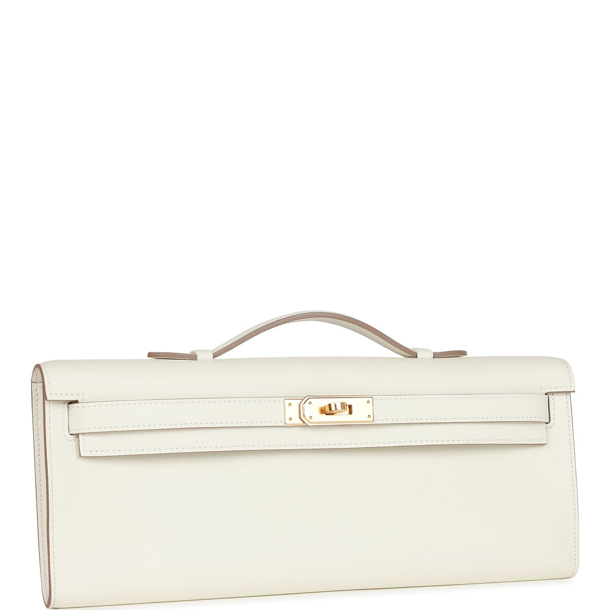 Hermès Kelly Cut Mushroom Swift Gold Hardware Clutch product image 3, provided for visual reference and product detail review