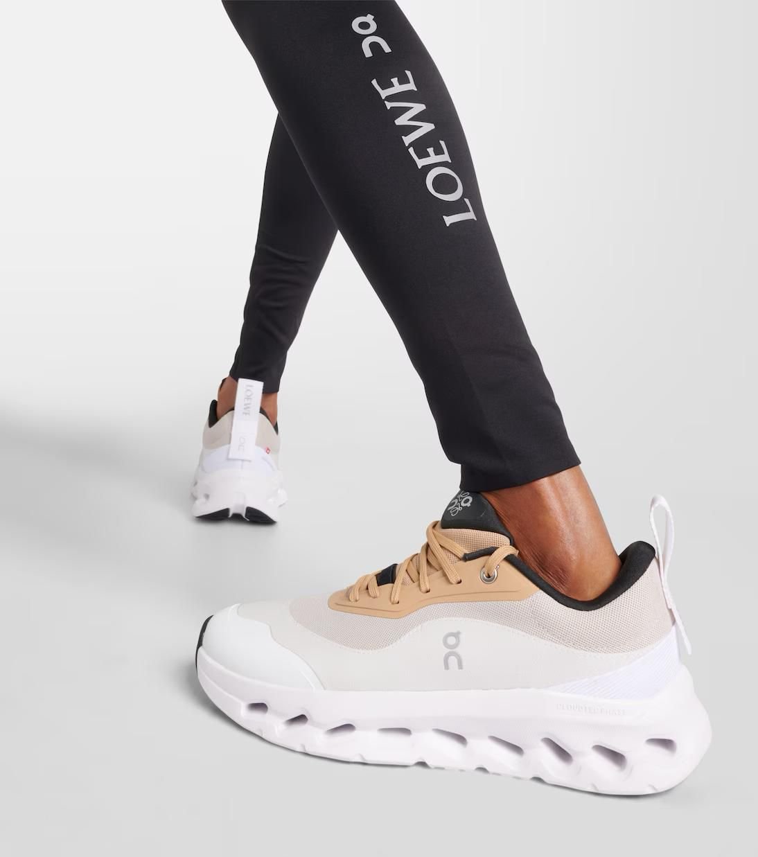 LOEWE x On Cloudtilt 2 Tan White Lifestyle Sneakers product image 1, provided for visual reference and product detail review