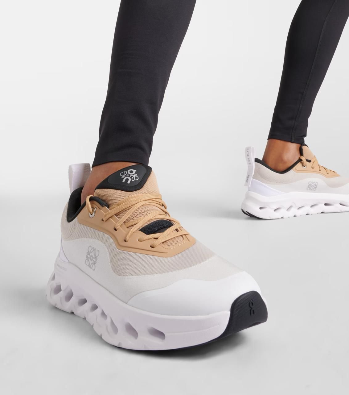 LOEWE x On Cloudtilt 2 Tan White Lifestyle Sneakers product image 3, provided for visual reference and product detail review
