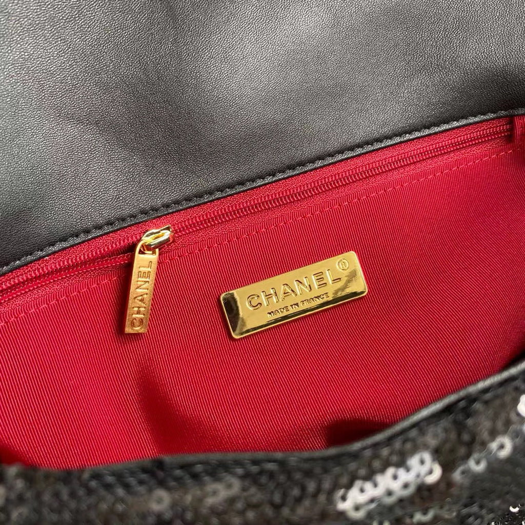 Chanel Sequin 19 Flap Bag Black product image 7, provided for visual reference and product detail review