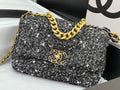 Chanel 19 Small Black and White Orea Tweed Handbag product image 1, provided for visual reference and product detail review