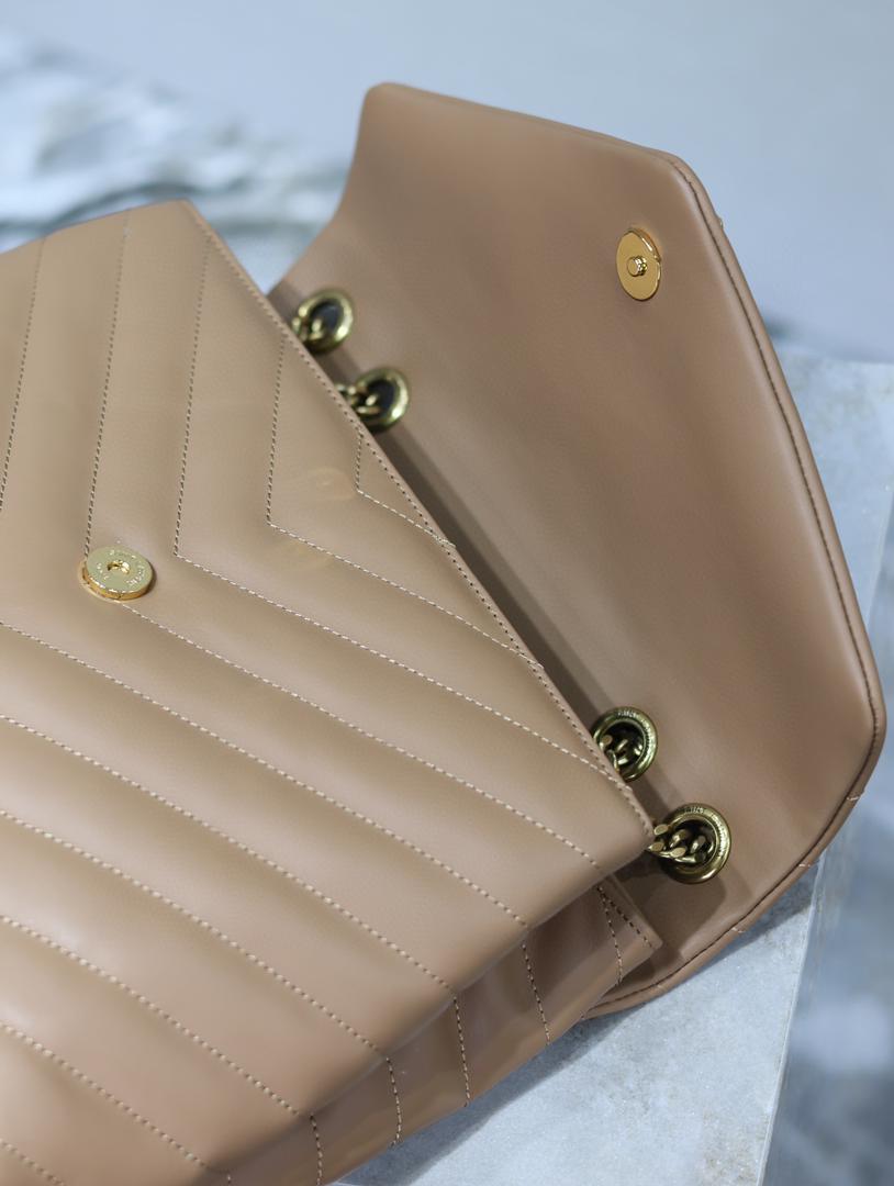 YSL Loulou Small Bag Beige Brown product image 3, provided for visual reference and product detail review
