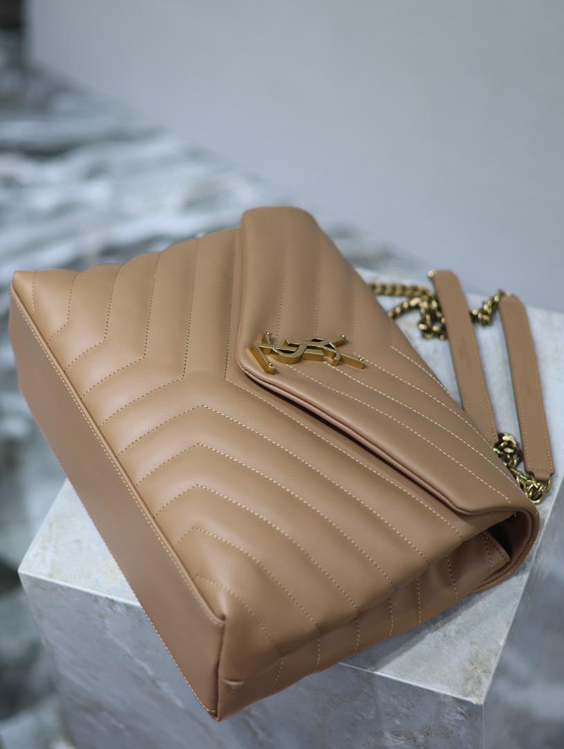 YSL Loulou Small Bag Beige Brown product image 4, provided for visual reference and product detail review