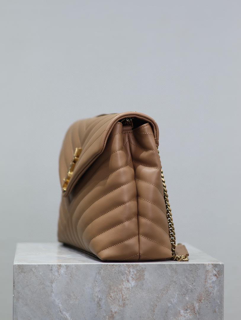 YSL Loulou Small Bag Beige Brown product image 7, provided for visual reference and product detail review