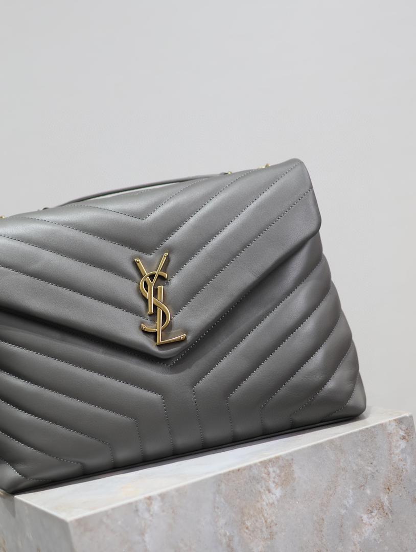 YSL Loulou Small Bag Gray product image 7, provided for visual reference and product detail review