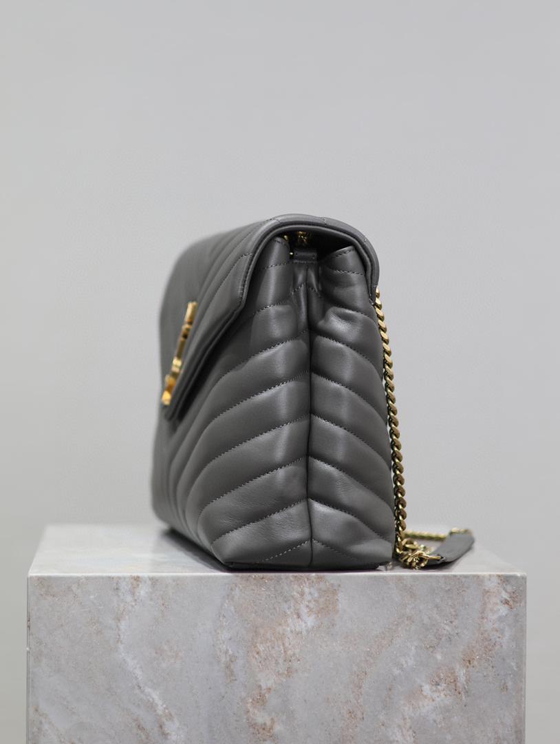 YSL Loulou Small Bag Gray product image 2, provided for visual reference and product detail review