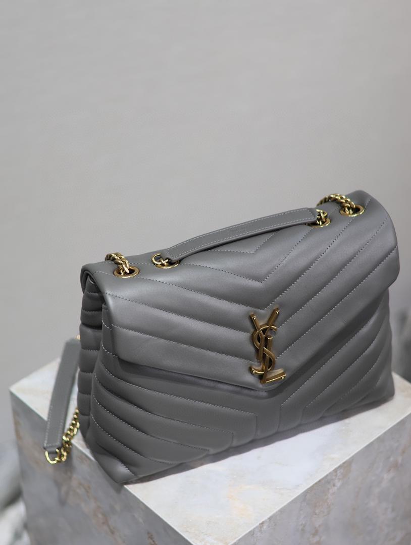 YSL Loulou Small Bag Gray product image 6, provided for visual reference and product detail review