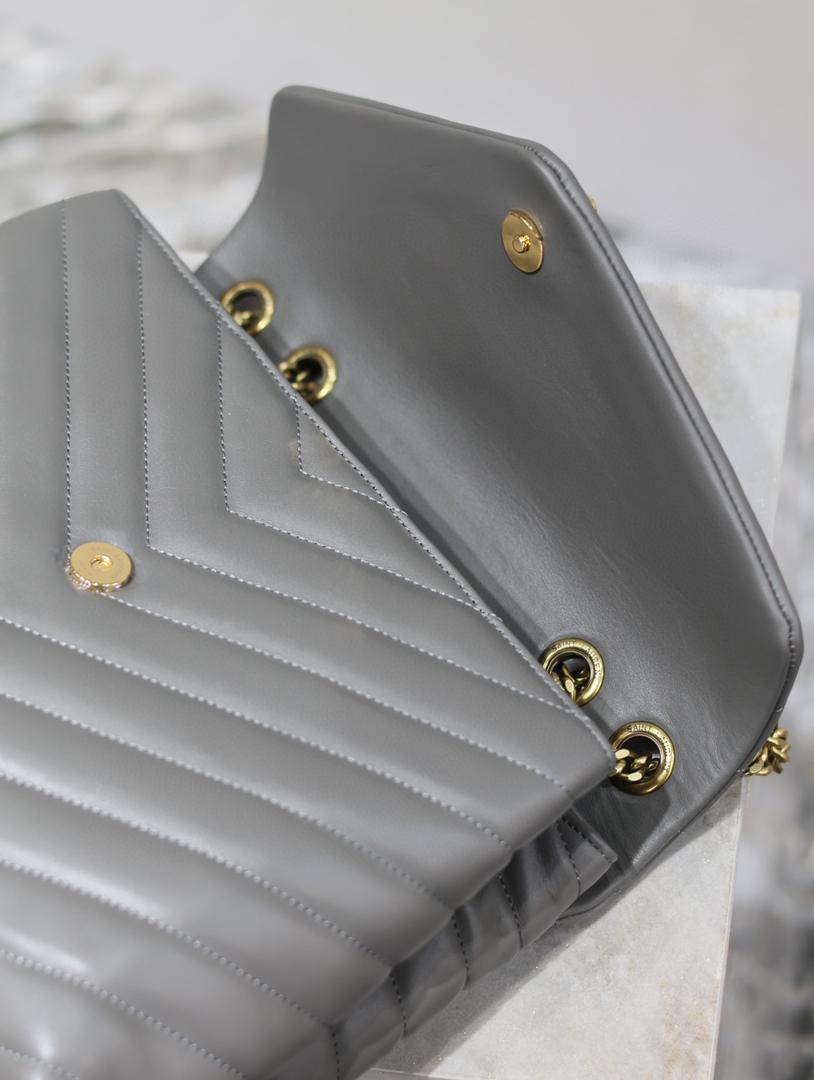 YSL Loulou Small Bag Gray product image 5, provided for visual reference and product detail review