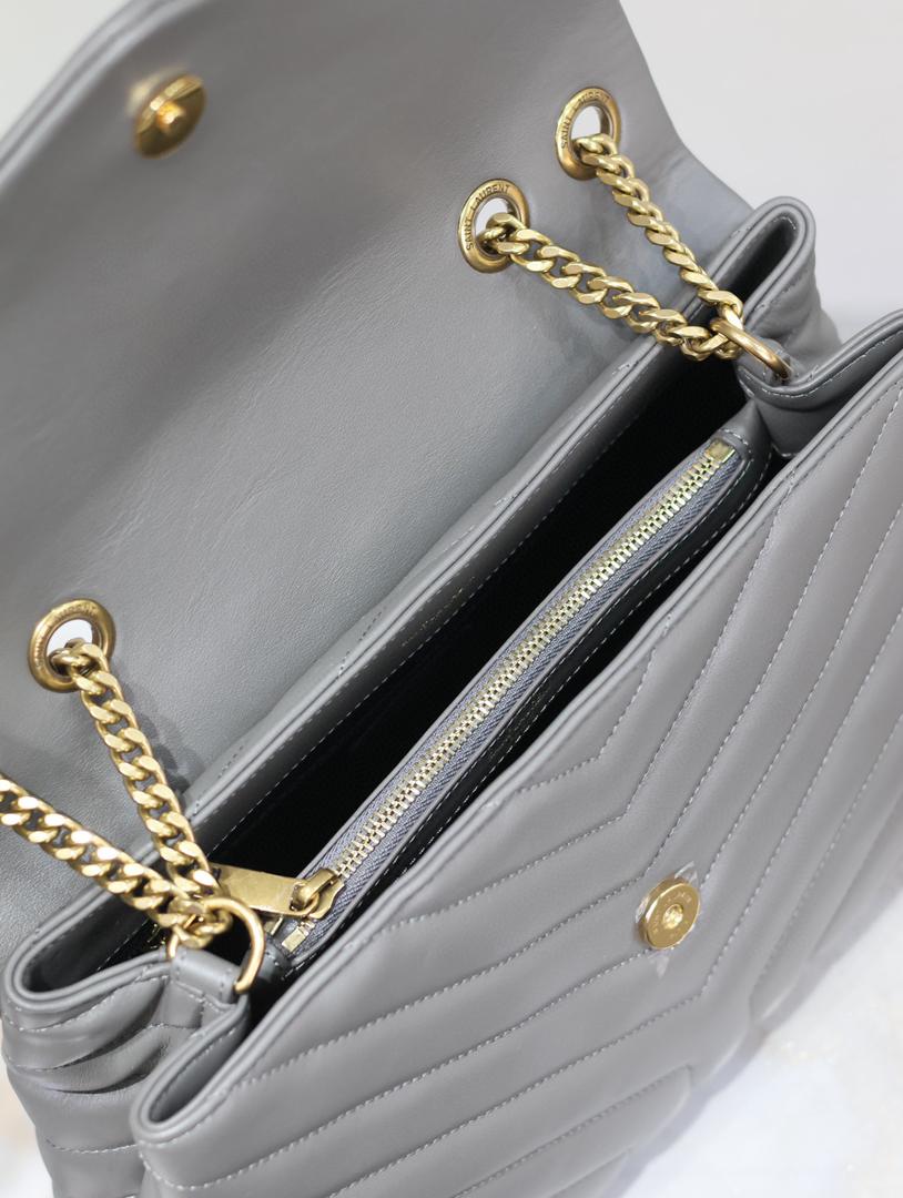 YSL Loulou Small Bag Gray product image 4, provided for visual reference and product detail review