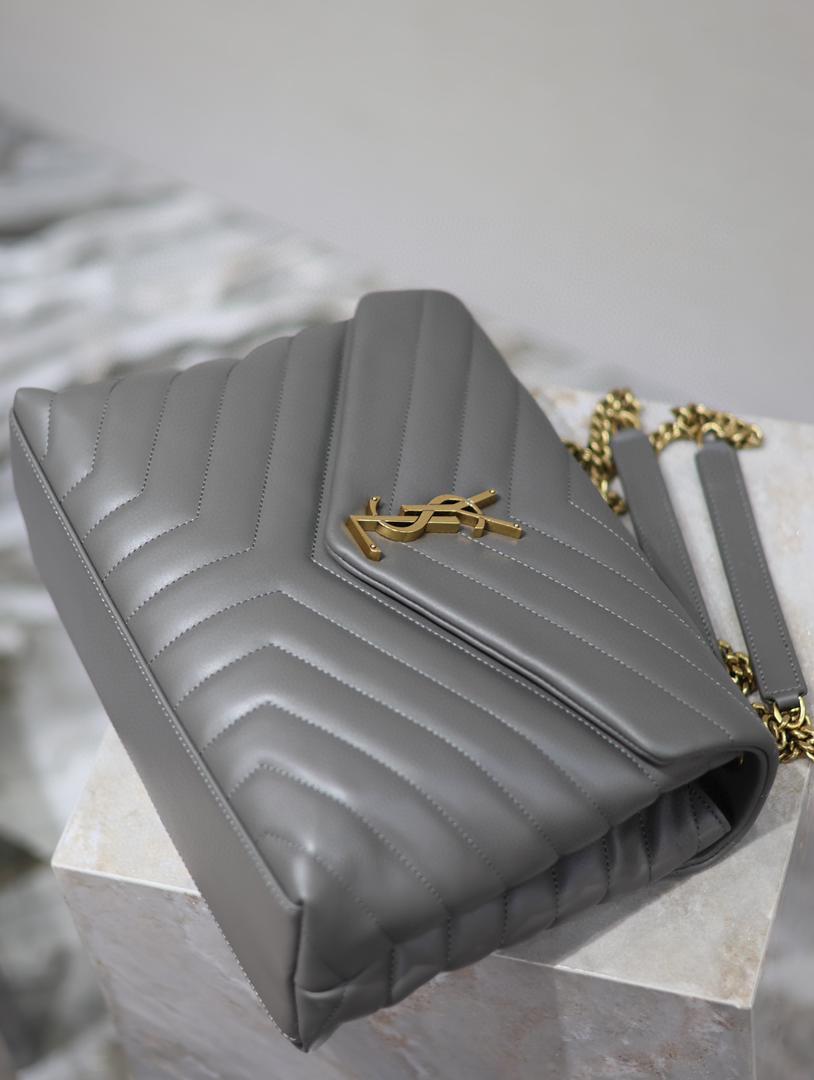 YSL Loulou Small Bag Gray product image 3, provided for visual reference and product detail review