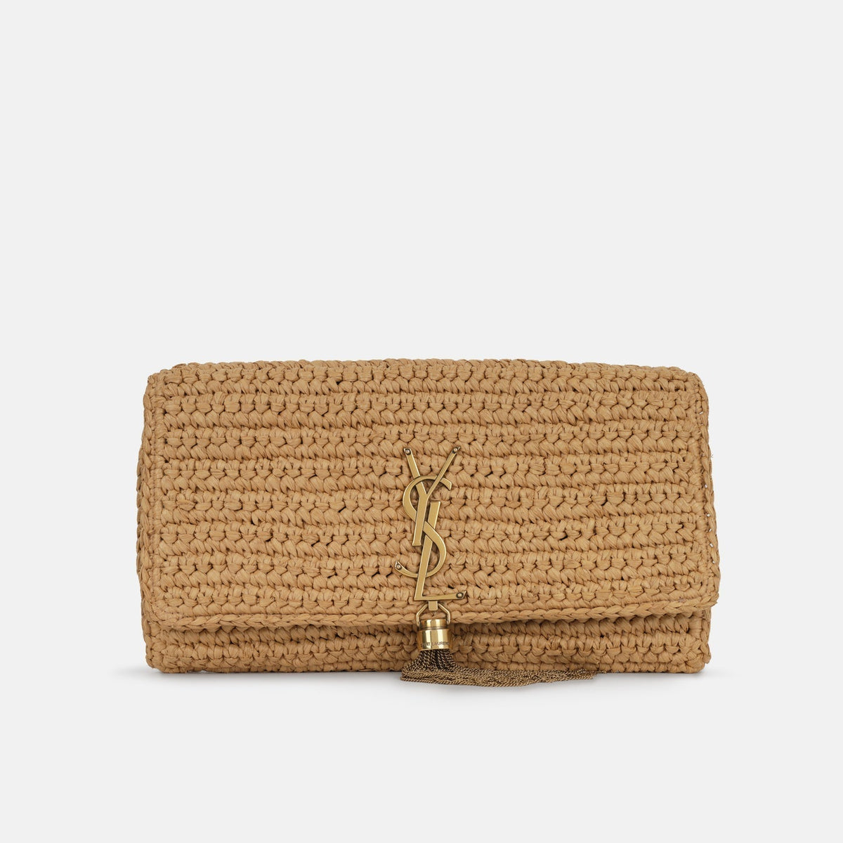 YSL Kate 99 Tassel in Raffia Shoulder Bag product image 3, provided for visual reference and product detail review