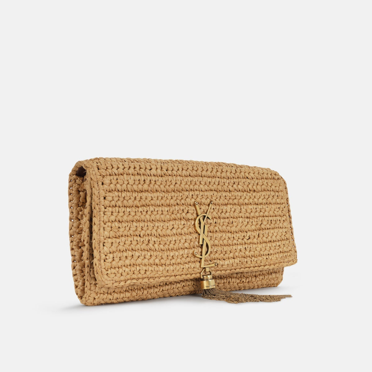 YSL Kate 99 Tassel in Raffia Shoulder Bag product image 1, provided for visual reference and product detail review