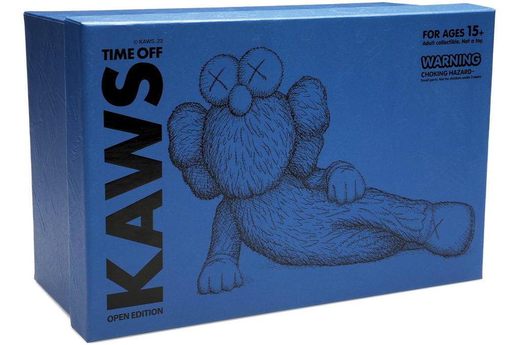 KAWS TIME OFF Vinyl Figure - Blue product image 2, provided for visual reference and product detail review