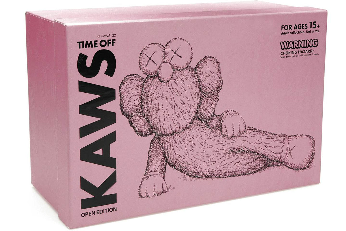 KAWS TIME OFF Vinyl Figure - Pink product image 2, provided for visual reference and product detail review