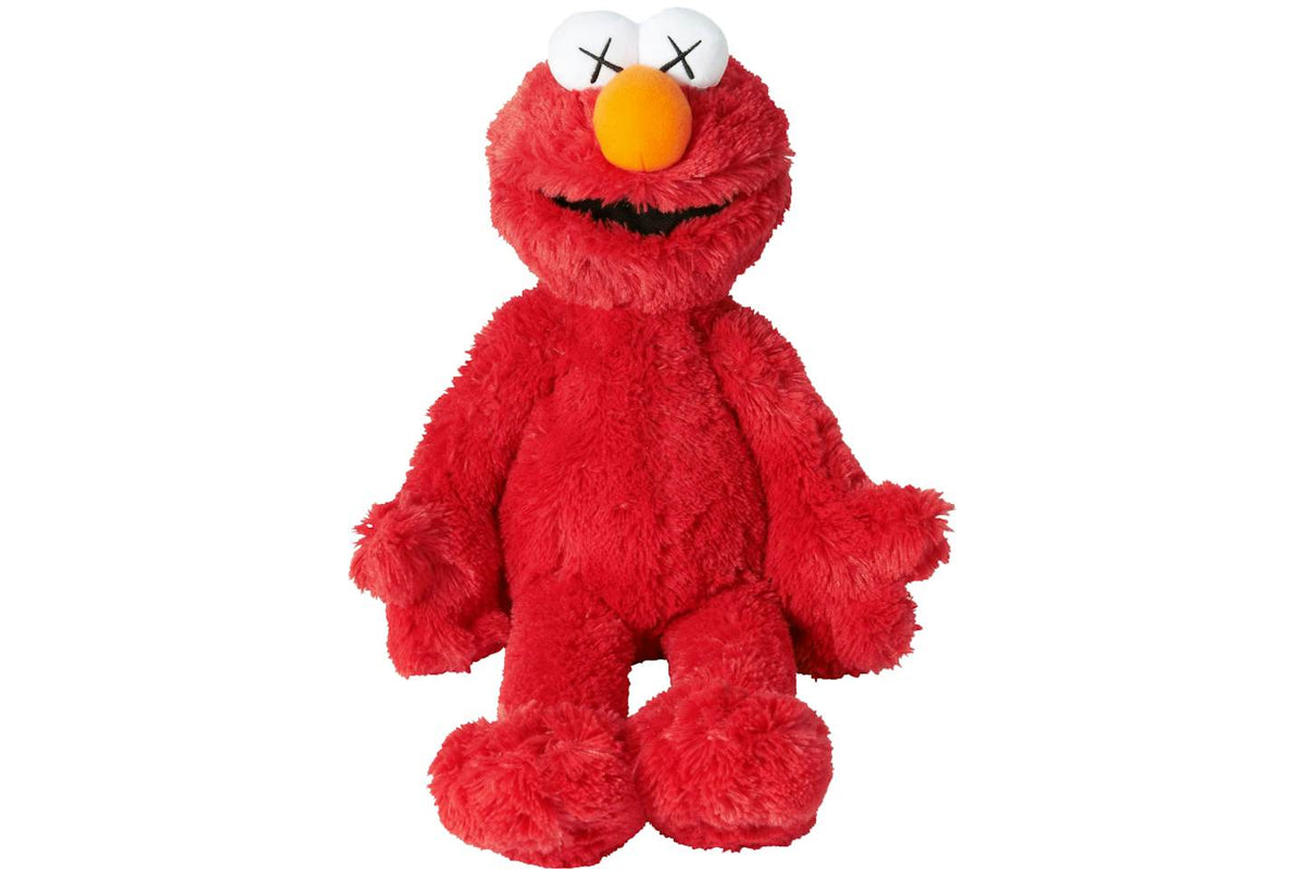 KAWS x Uniqlo x Sesame Street Elmo Plush - Red product image 1, provided for visual reference and product detail review