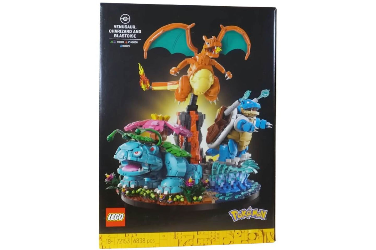 LEGO Pokemon Venusaur, Charizard & Blastoise 72153 Building Set product image 1, provided for visual reference and product